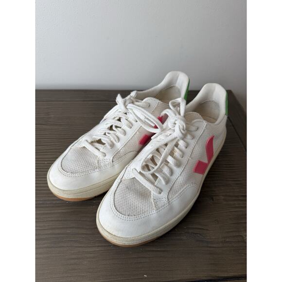 VEJA V-12 B-Mesh Sneaker Shoe Sz 41 Men’s 8 Women’s 10 White Green Pink main image 10